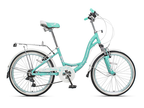 													Велосипед городской MAXXPRO FLORINA-N2407-1 24"  6 ск. зеленый, белый N2407-1  фото 2